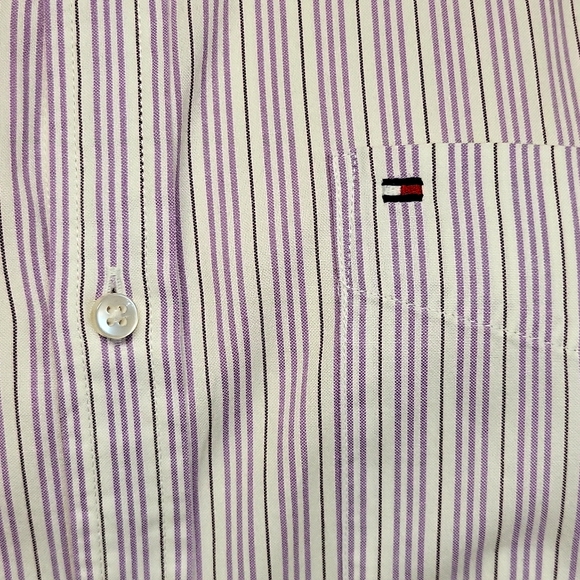 Tommy Hilfiger,  Mens sze Med,  Vintage,  Button Down,  Long Sleeves dress shirt - Picture 3 of 15